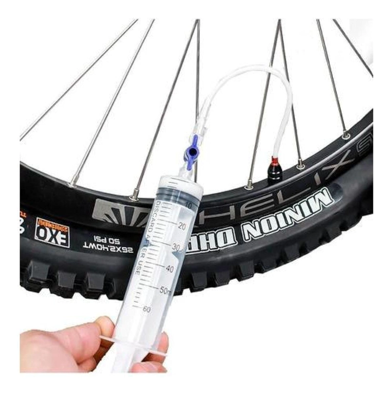 JERINGA INYECTORA DE LÍQUIDO SELLANTE TUBELESS BICICLETA - 1