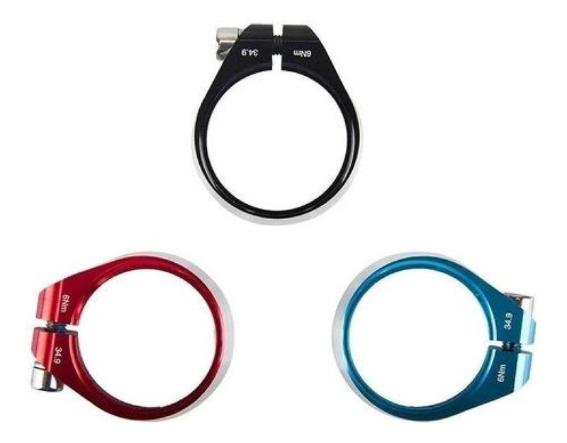 COLLARIN 31,8 MM / 34.9 MM CON PERNO, BICICLETA SILLIN TIJA 31.8 / NEGRO - 2