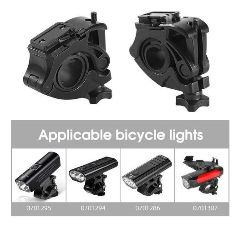 SOPORTE WEST BIKING MACHO LUZ BICICLETA AL MANILLAR REPUESTO FOCO - 4