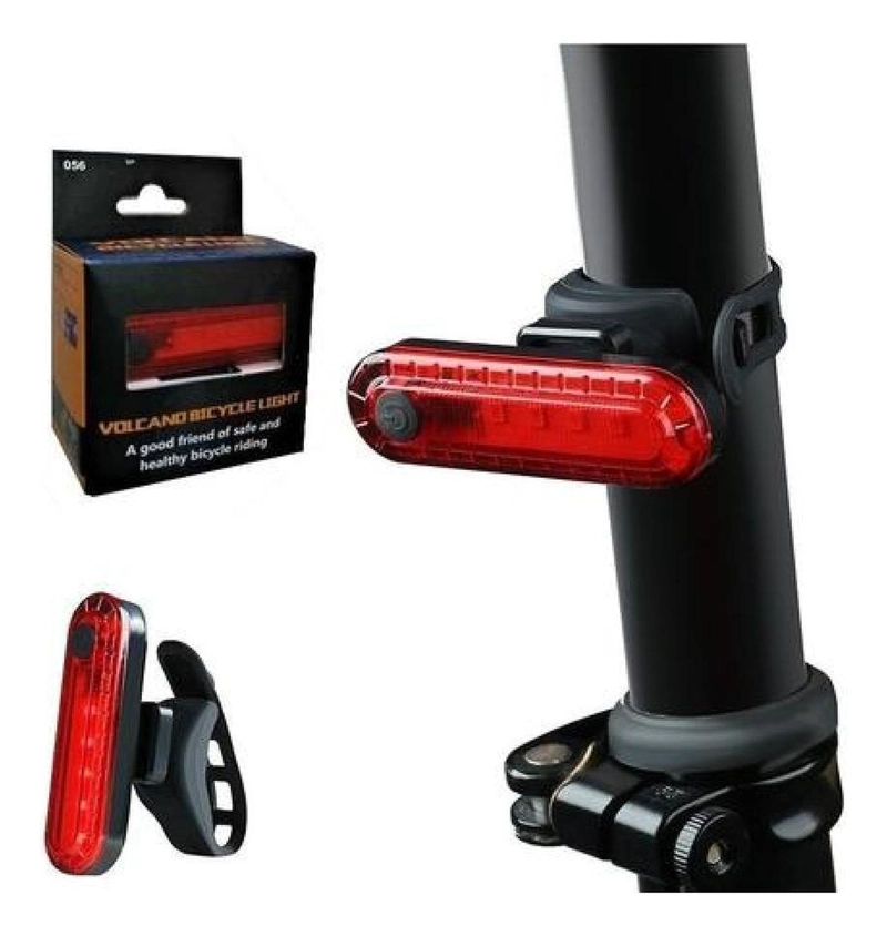 LUZ BRILLANTE ROJA PARA BICICLETA, TRASERA USB MULTICOLOR - 3