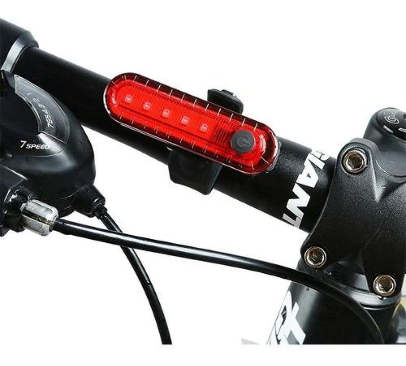 LUZ BRILLANTE ROJA PARA BICICLETA, TRASERA USB MULTICOLOR - 4