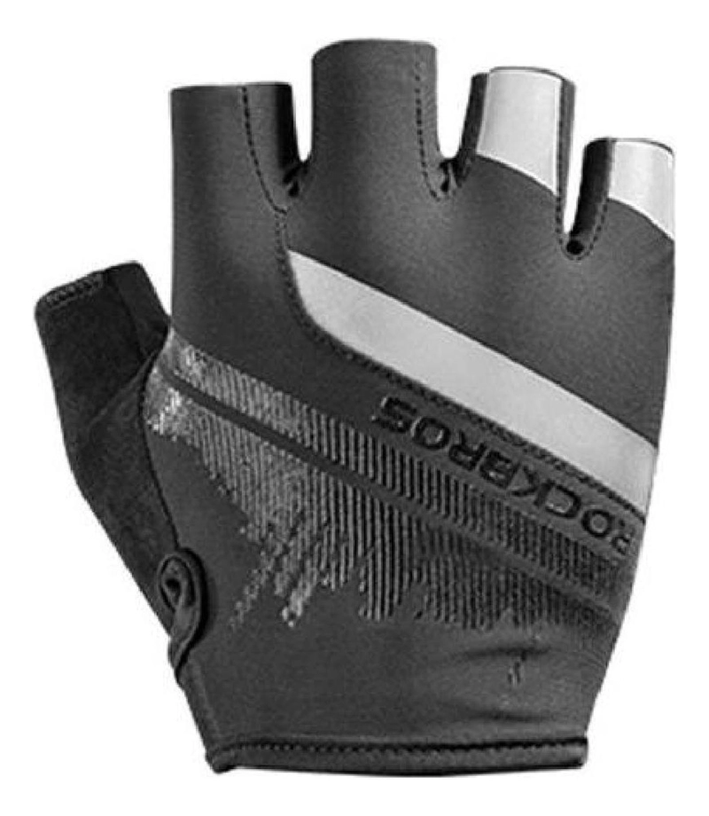 GUANTES ROCKBROS REFLECTANTES DEDO CORTO MTB RUTA BICICLETA - 2