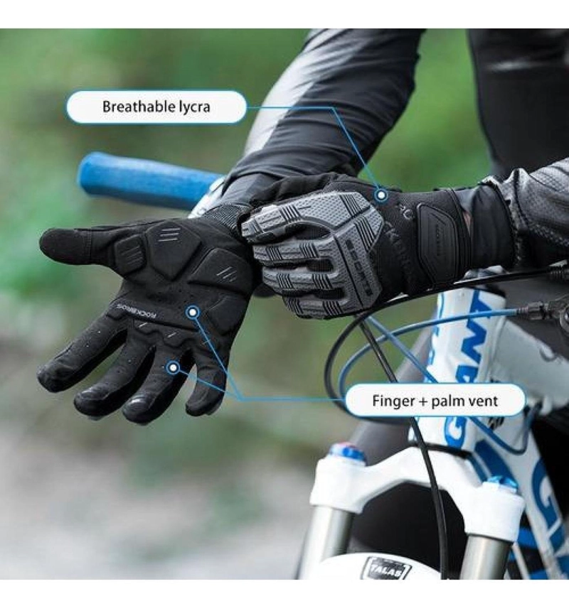 GUANTES ROCKBROS CON PROTECCIÓN MOTO BICICLETA ENDURO DH - 5