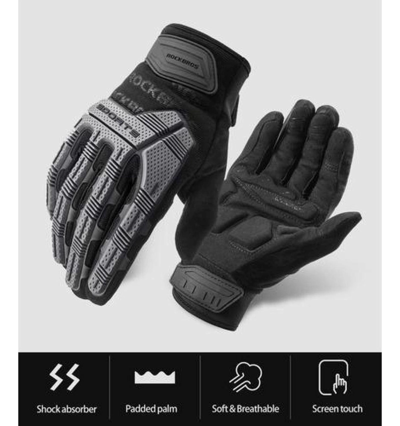 GUANTES ROCKBROS CON PROTECCIÓN MOTO BICICLETA ENDURO DH - 7