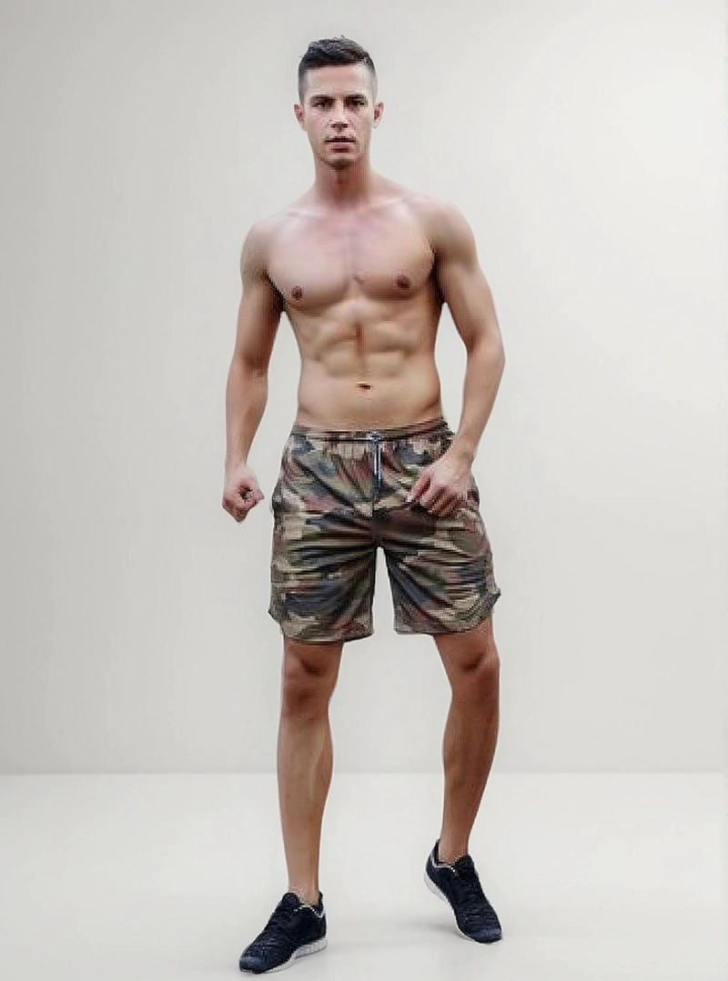 SHORT HOMBRE OEM ALEACIÓN GIMNASIO CON CALZA Y BOLSILLO PARA CELULAR - 1
