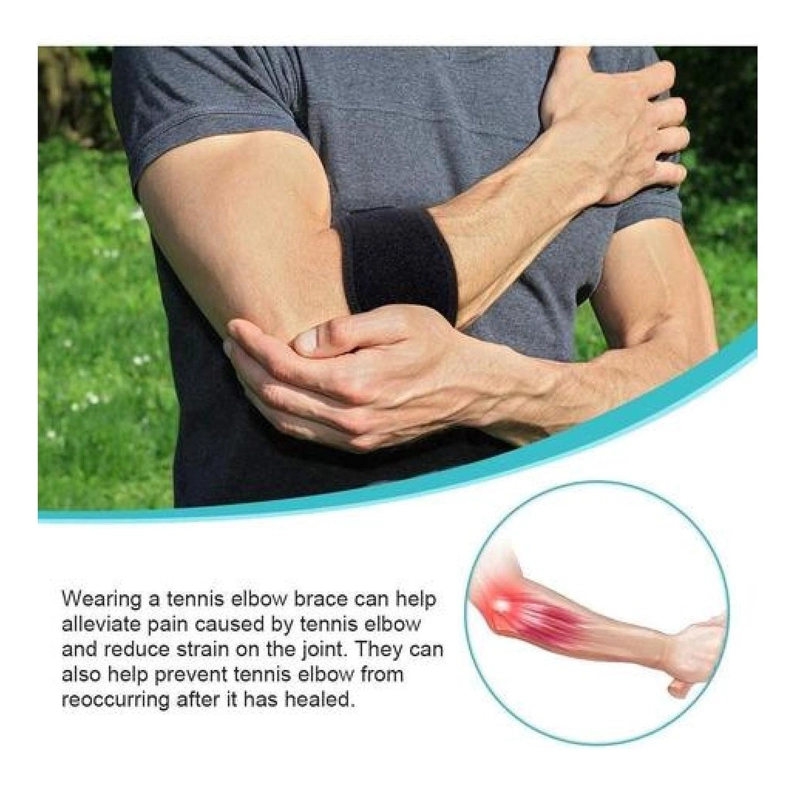 SOPORTE CODO EPICONDILITIS TENDINITIS DEPORTIVO DOLOR CODERA NEGRO - 2