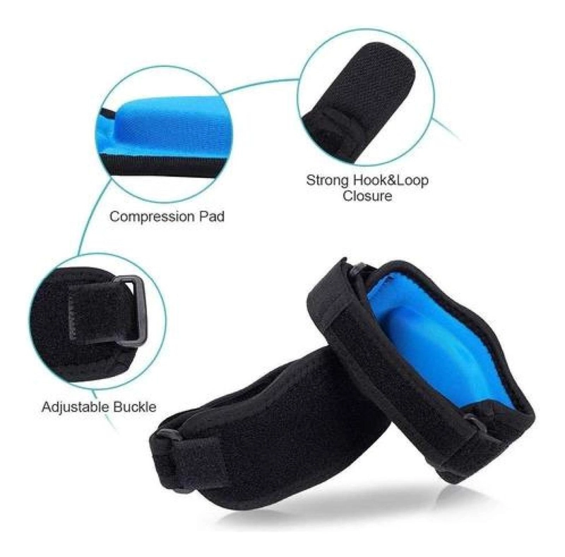 SOPORTE CODO EPICONDILITIS TENDINITIS DEPORTIVO DOLOR CODERA NEGRO - 5
