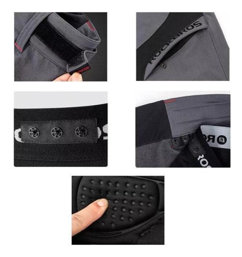 SET PANTALON SHORT + ROPA INTERIOR DE CICLISMO ROCKBROS MTB - 4