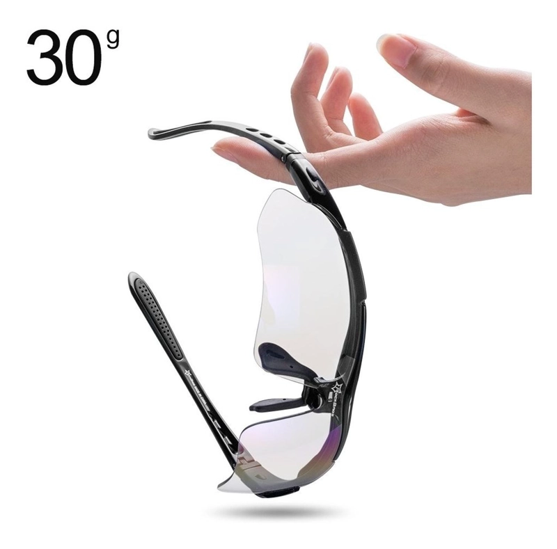 LENTES ROCKBROS DEPORTIVOS 5 EN 1, BICICLETA OUTDOOR RUNNING NEGRO - 7