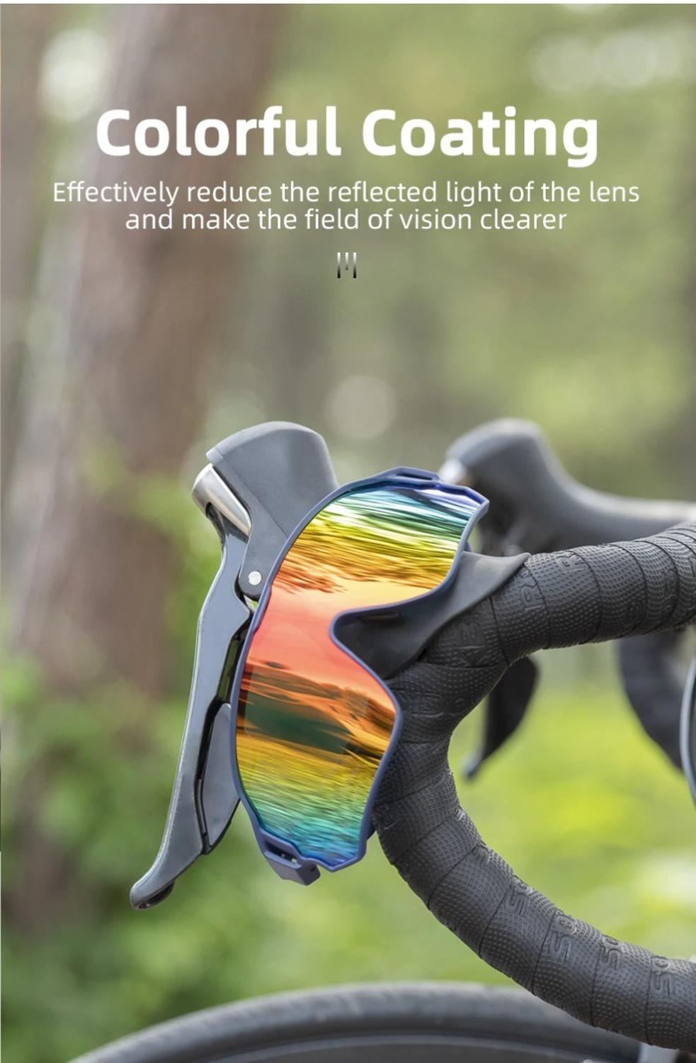LENTES ROCKBROS ORIGINALES, BICICLETA Y DEPORTES OUTDOOR AZUL - 5