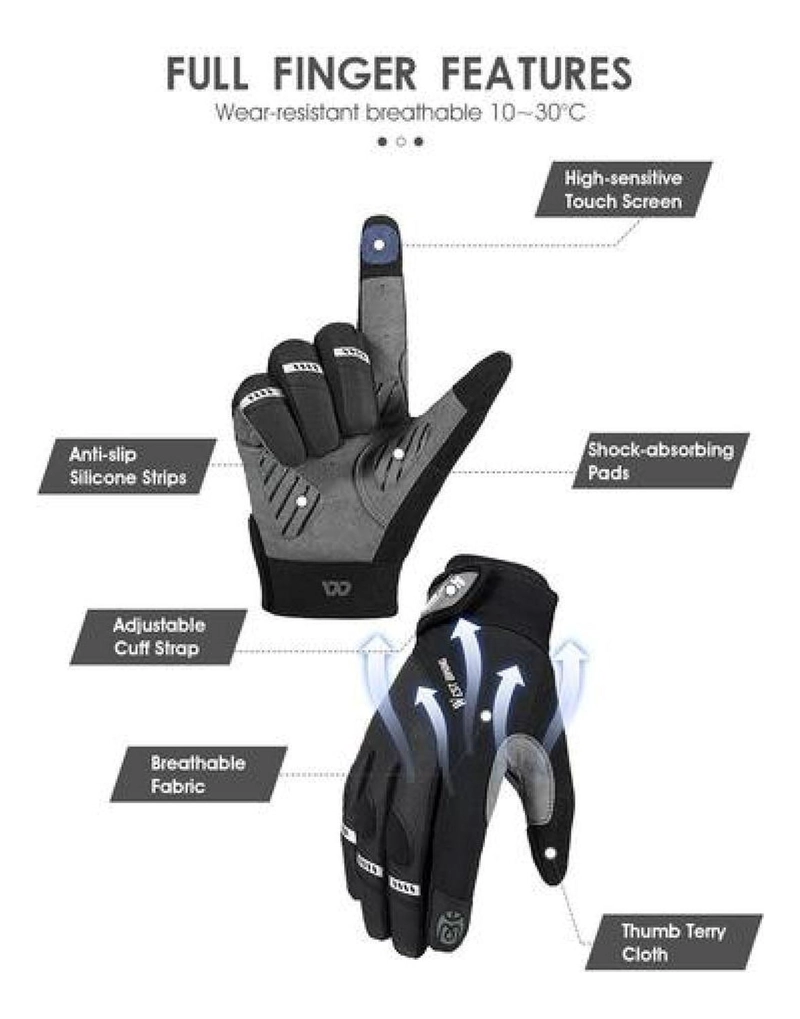 GUANTES WEST BIKING MTB Y RUTA DEDO LARGO BICICLETA - 4