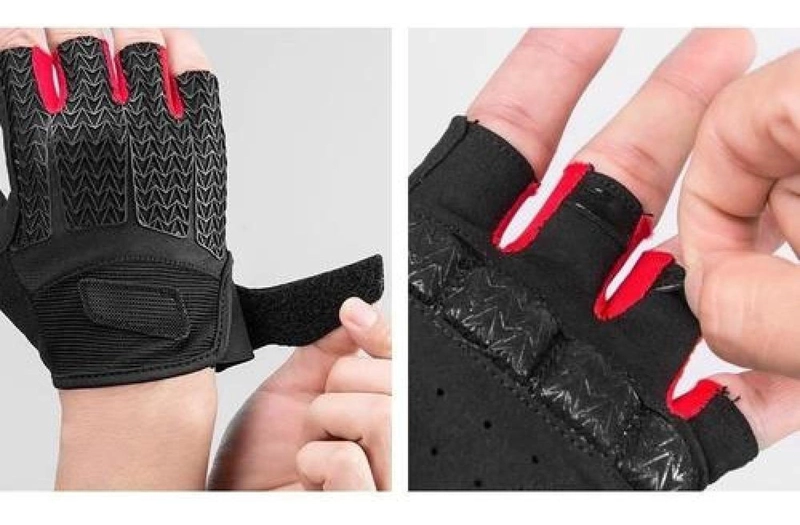 GUANTES ROCKBROS CON GEL MTB RUTA SIN DEDOS BICICLETA - 3