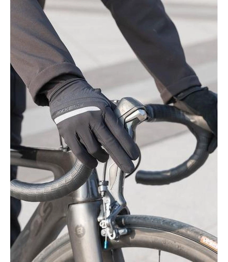 GUANTES REFLECTANTES ROCKBROS, MTB RUTA DEDO LARGO BICICLETA - 6