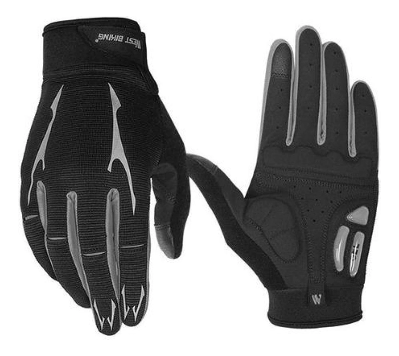 GUANTES WEST BIKING CON GEL RUTA Y MTB DEDO LARGO BICICLETA - 2