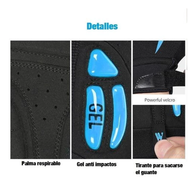 GUANTES WEST BIKING CON GEL RUTA Y MTB DEDO LARGO BICICLETA - 5