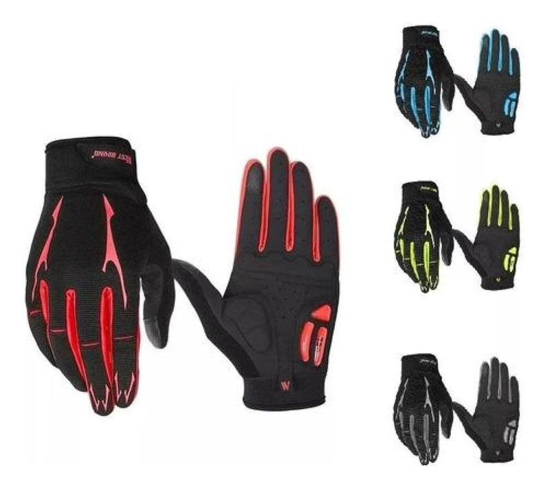 GUANTES WEST BIKING CON GEL RUTA Y MTB DEDO LARGO BICICLETA - 9