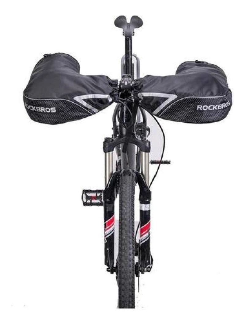 CUBREPUÑO MANOPLAS MANILLAR DE MOTO Y BICICLETA IMPERMEABLE NEGRO - 9