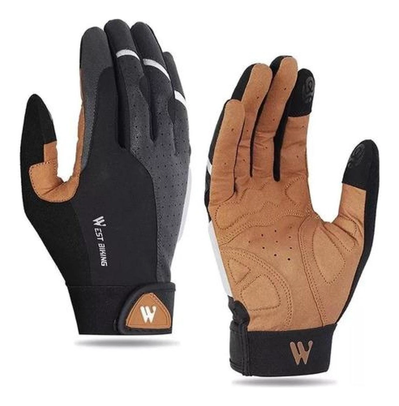 GUANTES WEST BIKING MTB Y RUTA DEDO LARGO BICICLETA - 1