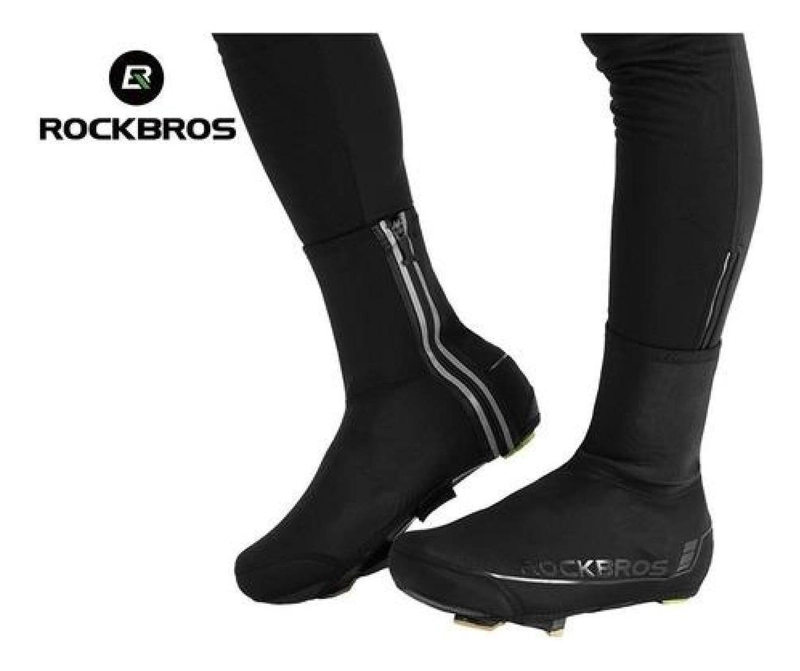 CUBREZAPATO ROCKBROS TERMICO IMPERMEABLE WINDPROOF BICICLETA - 2
