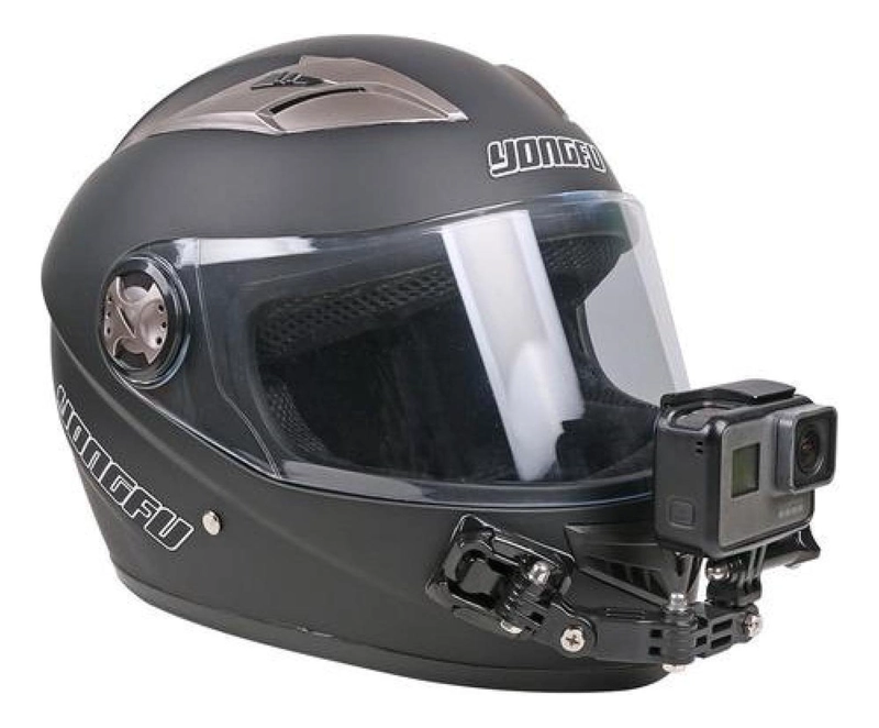 SOPORTE GOPRO FRONTAL Y LATERAL PARA CASCO DE MOTO-BICICLETA - 1