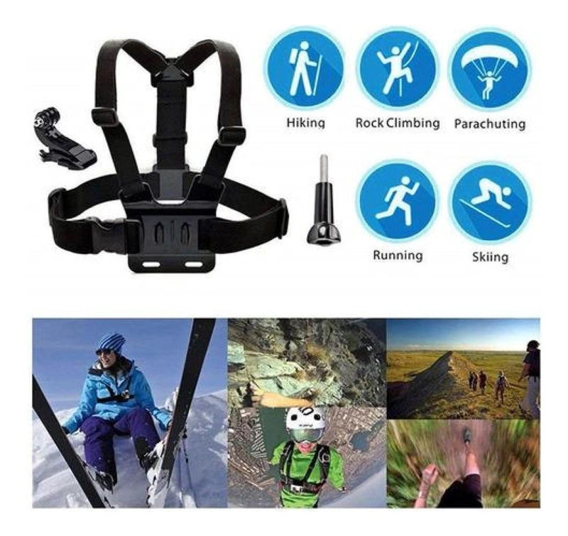 ARNES DE PECHO 2 EN 1 PARA GOPRO Y CELULAR CÁMARA DE ACCIÓN - 9