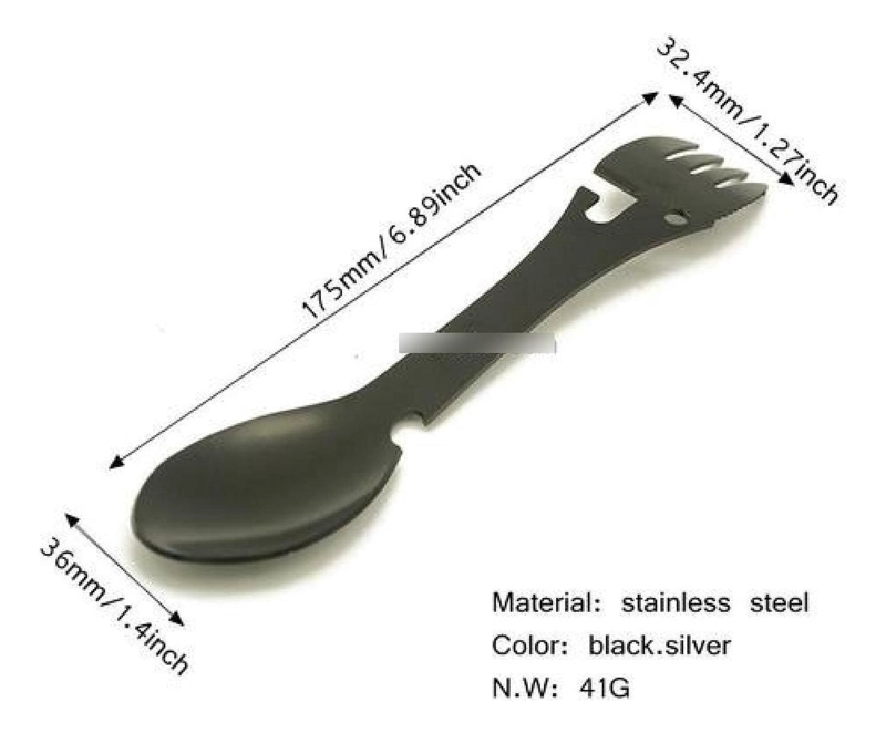 CUCHARA TENEDOR CUCHILLO UTENSILIO MONTAÑISMO CAMPING - 4