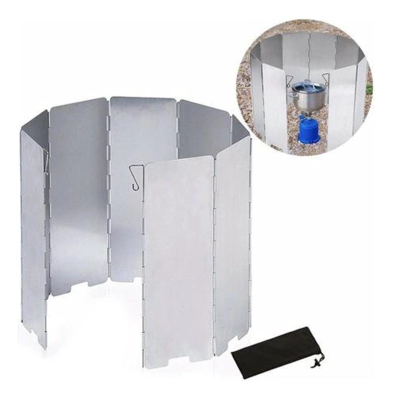 CUBRE VIENTO 24 X 85 CM ALUMINIO COCINILLA CAMPING - 1