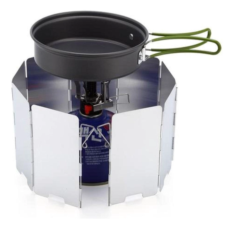 CUBRE VIENTO 13,5 X 63 CM ALUMINIO COCINILLA CAMPING - 1