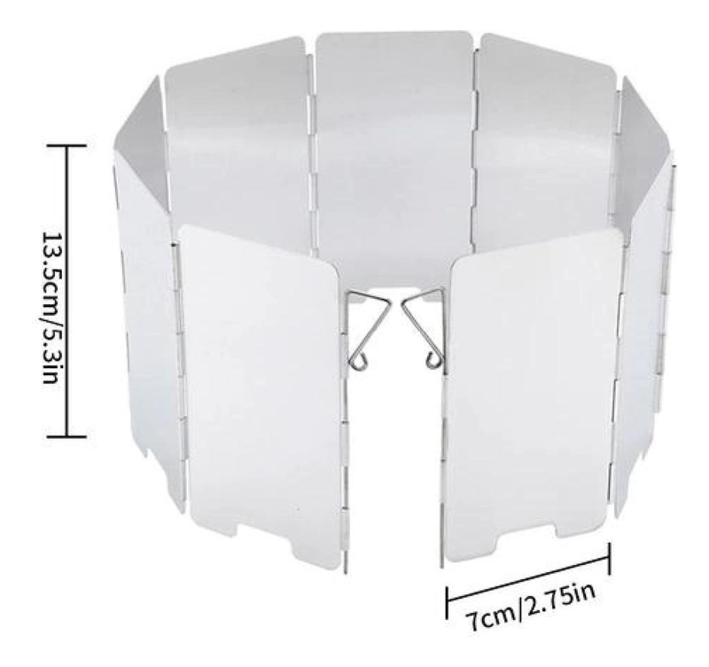 CUBRE VIENTO 13,5 X 63 CM ALUMINIO COCINILLA CAMPING - 5
