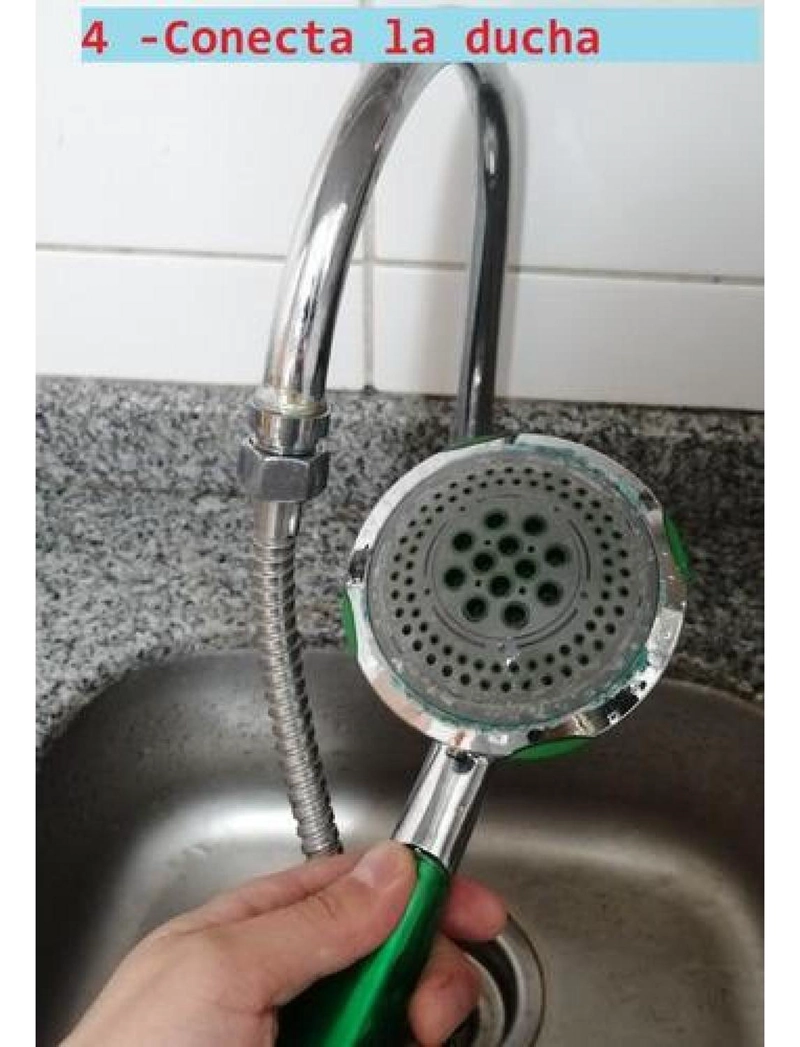 CONECTOR DUCHA A LLAVE LAVAPLATOS LAVAMANOS TINA ADAPTADOR - 8