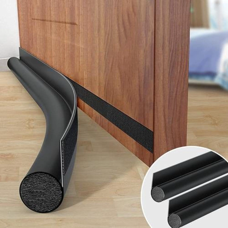 AISLANTE PUERTAS CUERO NEGRO BURLETE SIMPLE ECO Y ESPONJA - 2
