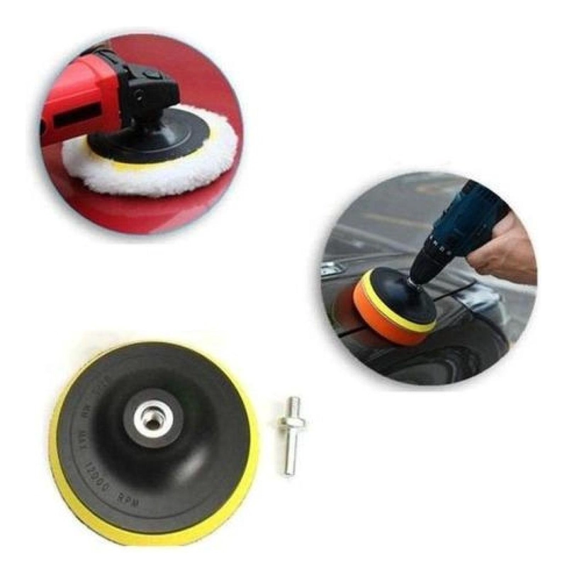 KIT COMPLETO DE PULIDO DE AUTOMOVIL PARA TALADRO Y ESMERIL VARIOS - 3