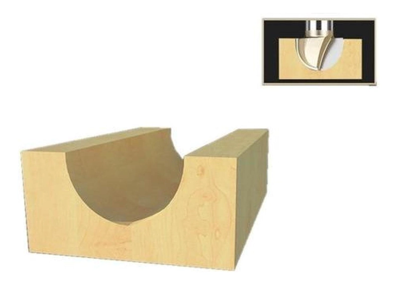 FRESA DE VACIADO PARA ROUTER CARPINTERÍA 1/2 X2 DOBLE FILO - 5