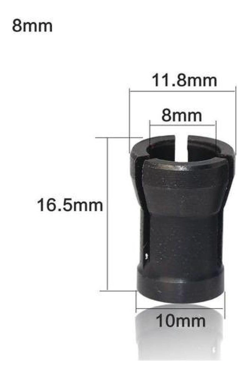 3 ADAPTADORES DE FRESA BROCA PARA 1/4 PULGADA, 6, Y 8 MM - 3