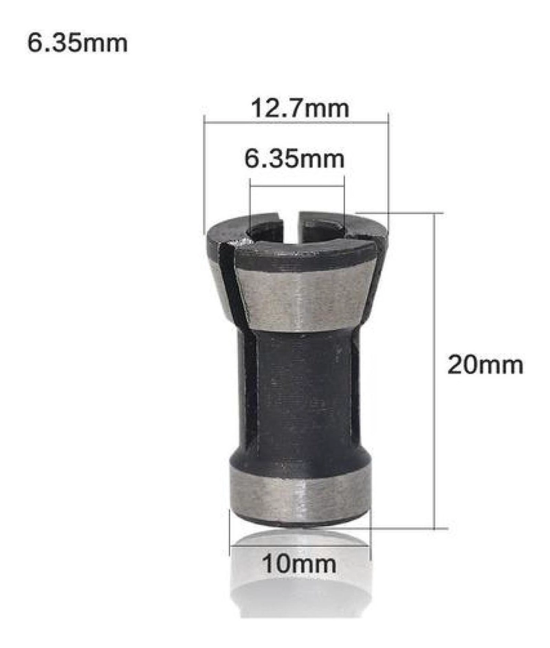 3 ADAPTADORES DE FRESA BROCA PARA 1/4 PULGADA, 6, Y 8 MM - 5