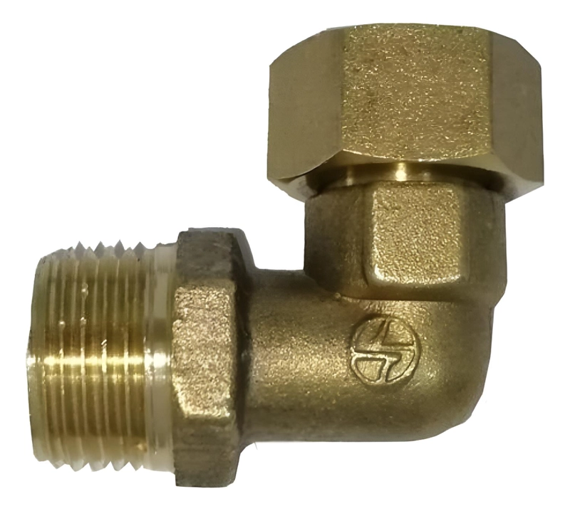 CODO DE BRONCE HE 1/2 - HI 1/2 , MEDIA PULGADA, COCINA BAÑO - 1