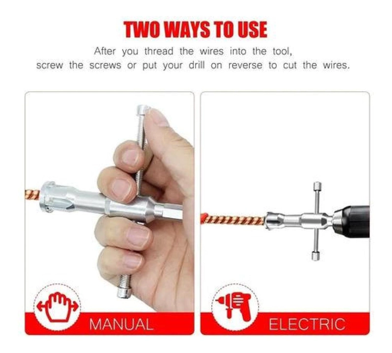 HERRAMIENTA PELADOR TRENZADOR DE CABLES, TALADRO / MANUAL - 2
