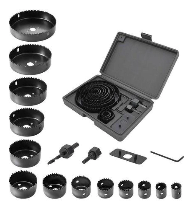 SET DE 16 PIEZAS SIERRA COPA PARA PERFORACIÓN MADERA YESO - 1