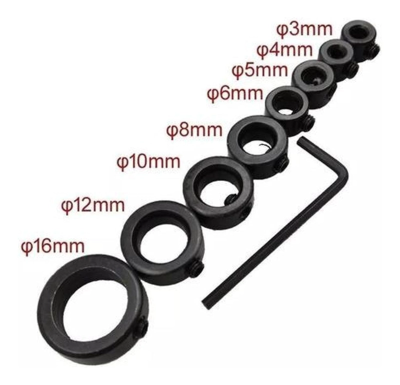 JUEGO 8 U. TOPES PARA BROCAS 3-16MM GUIA TARUGO CARPINTERIA - 4