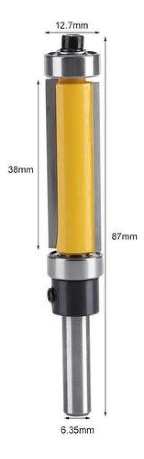 FRESA COPIADORA PARA ROUTER 1/4 DOBLE RODAMIENTO TALLADO - 6