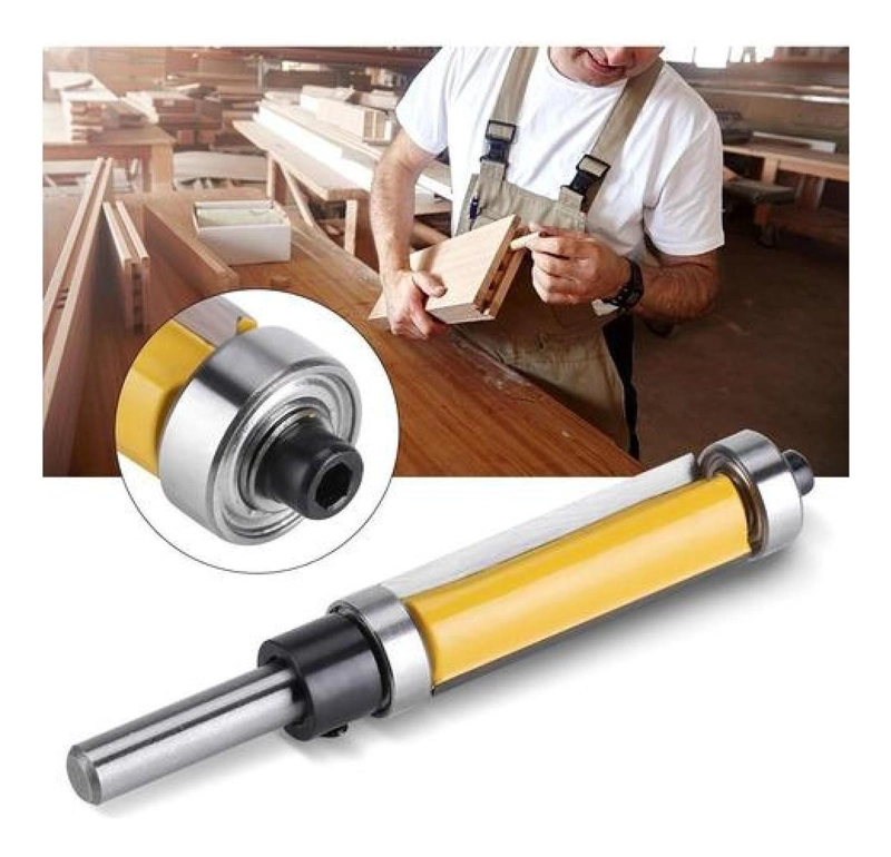 FRESA COPIADORA PARA ROUTER 1/4 DOBLE RODAMIENTO TALLADO - 7