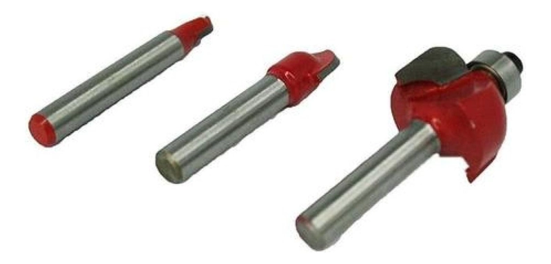 JUEGO DE 15 BROCAS FRESAS MADERA ROUTER 1/4 CORTE DESBASTE - 4