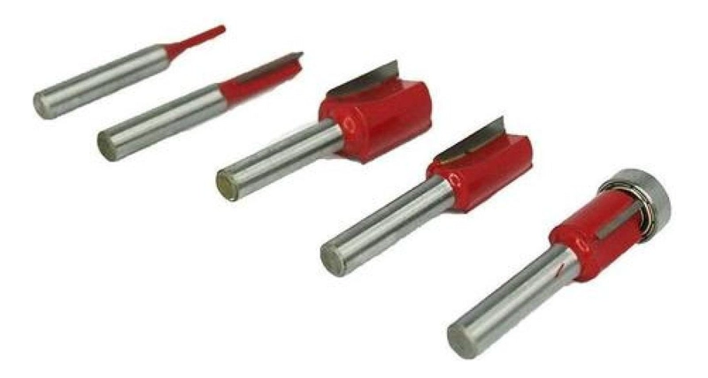 JUEGO DE 15 BROCAS FRESAS MADERA ROUTER 1/4 CORTE DESBASTE - 5