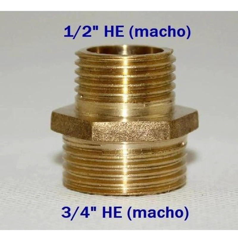 CONECTOR 1/2 X 3/4 (HE /HE ) NIPLE ADAPTADOR BAÑO LAVADORA - 4