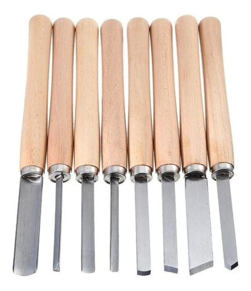 SET HERRAMIENTAS GUBIAS 8 PIEZAS CINCELES TORNO MADERA CARPINTERIA - 8