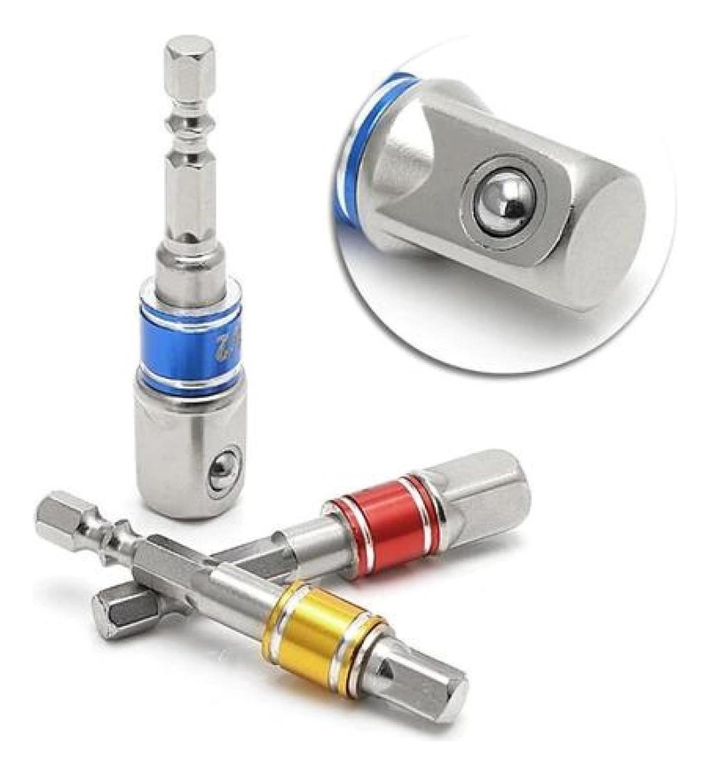 SET 3 ADAPTADORES DE DADOS TALADRO EXTENSIÓN 1/4 3/8 1/2 - 1