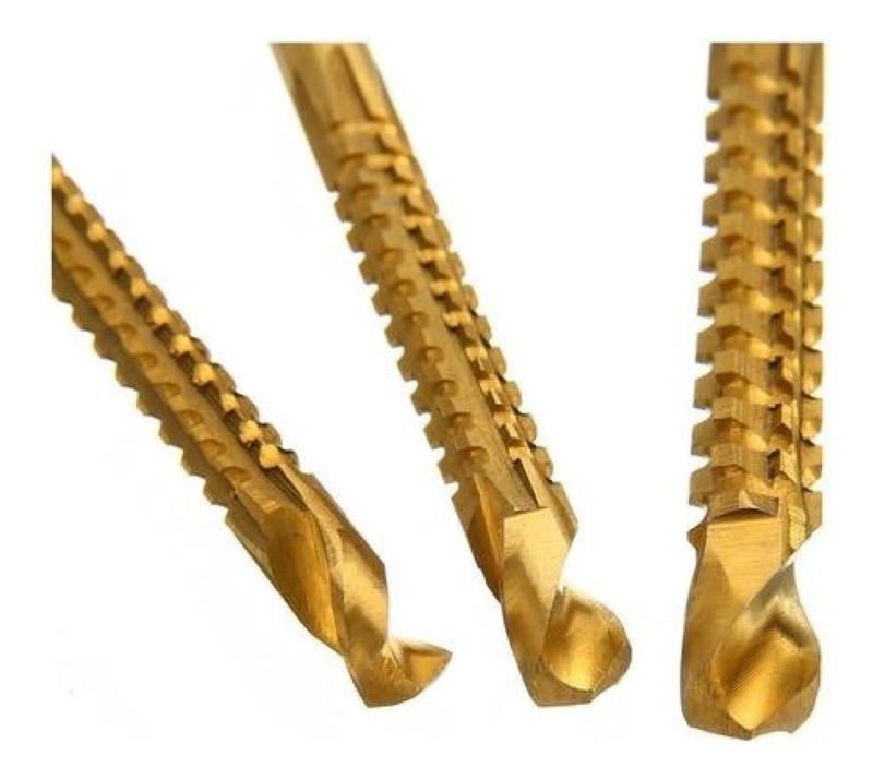 JUEGO 6 PCS BROCAS DE CORTE Y PERFORACION HSS FRESADORA TUPI - 5