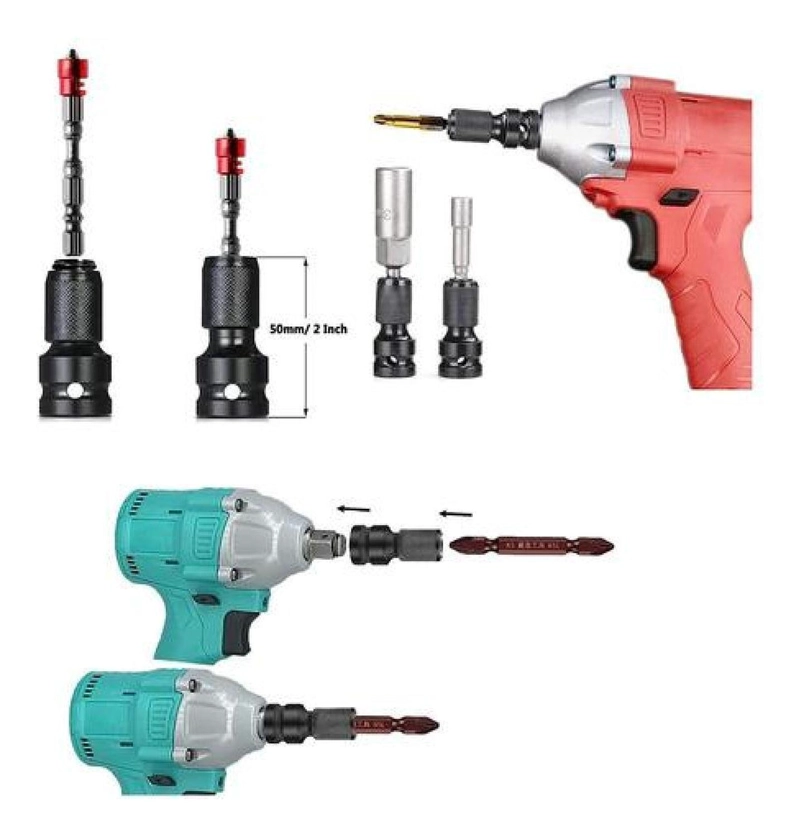ADAPTADOR DE BROCAS HEXAGONALES LIBERACIÓN RÁPIDA 1/2 1/4 - 4