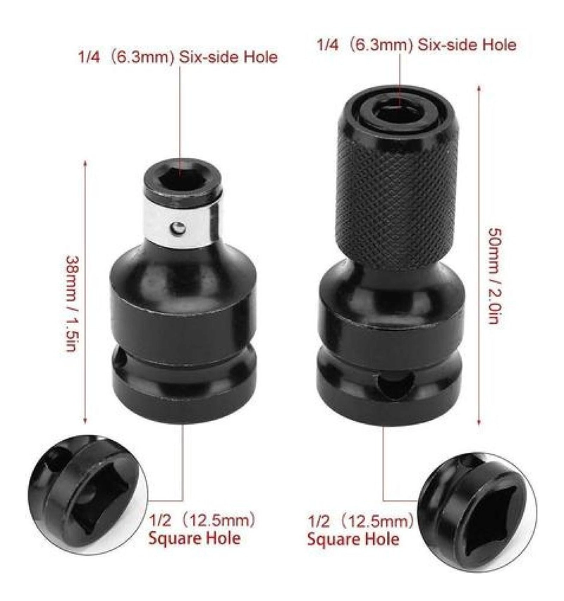 ADAPTADOR DE BROCAS HEXAGONALES LIBERACIÓN RÁPIDA 1/2 1/4 - 7