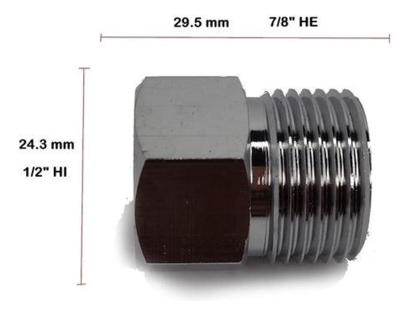 CONECTOR HI HE 1/2 X 7/8 NIPLE ADAPTADOR - 4